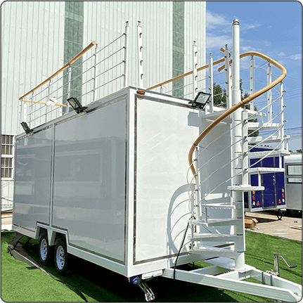 Dual-Level Staircase Stage Trailer