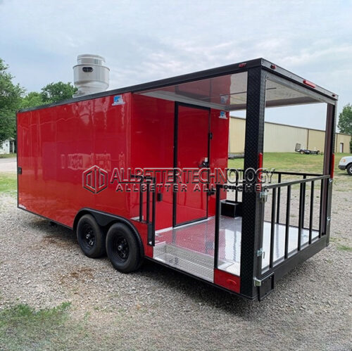 Red Fence Square Food Trailer