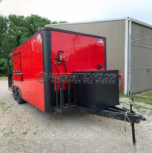 Red Fence Square Food Trailer