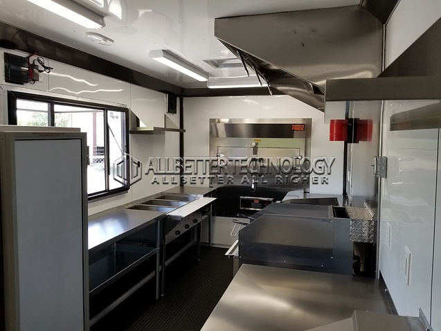 Red Fence Square Food Trailer