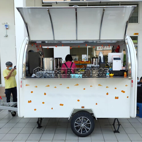 White Small Round Trailer
