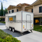 13FT White Single Window Square Food Trailer