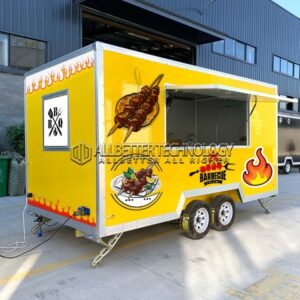 13FT Yellow Square Food Trailer