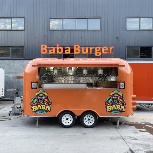 13FT Orange Airstream Food Trailer