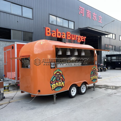 13FT Orange Airstream Food Trailer