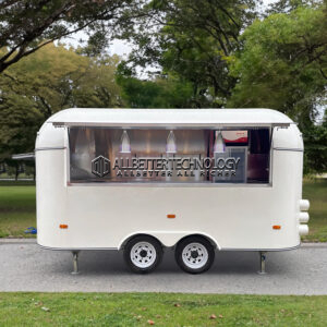 15FT White Airstream Food Trailer for Food Festivals and Events