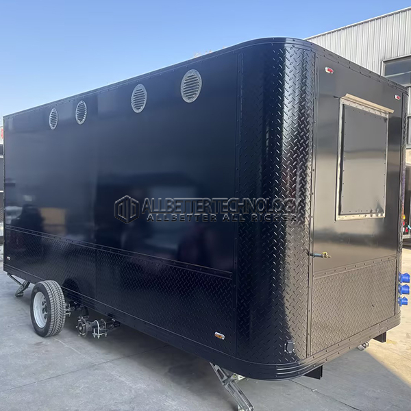 16.5FT Black Single Window Square Food Trailer