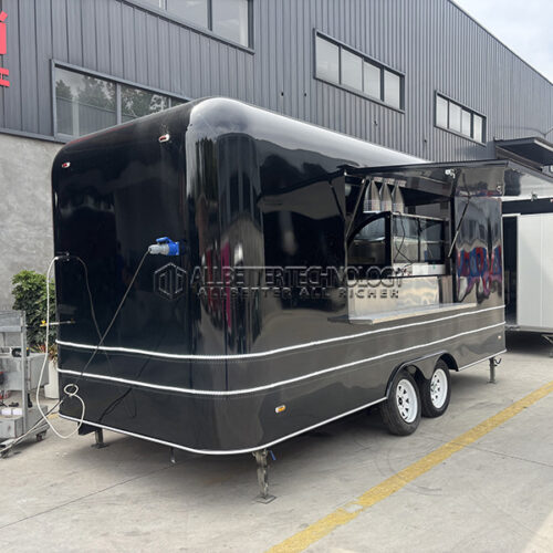 Custom Black Mirrored Airstream Foood Trailer