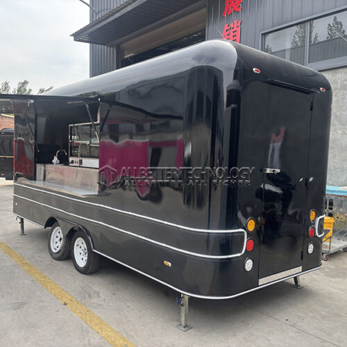 Custom Black Mirrored Airstream Foood Trailer