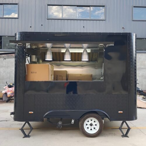 10FT Black Square Food Trailer