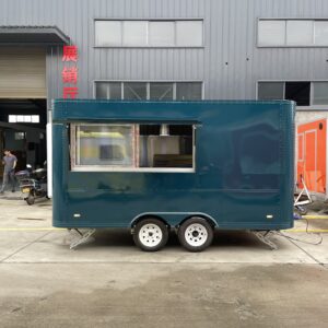 13FT Dark Green Square Food Trailer