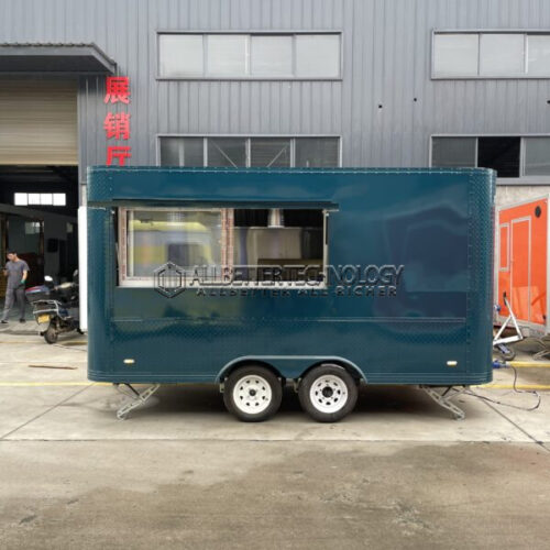 13FT Dark Green Square Food Trailer