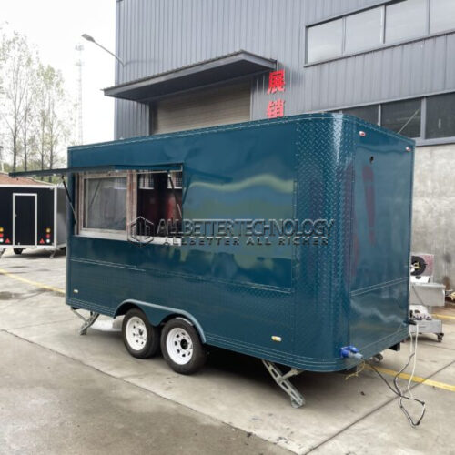 13FT Dark Green Square Food Trailer