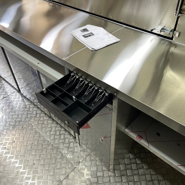 13FT Black Square Food Trailer with LED - Image 11