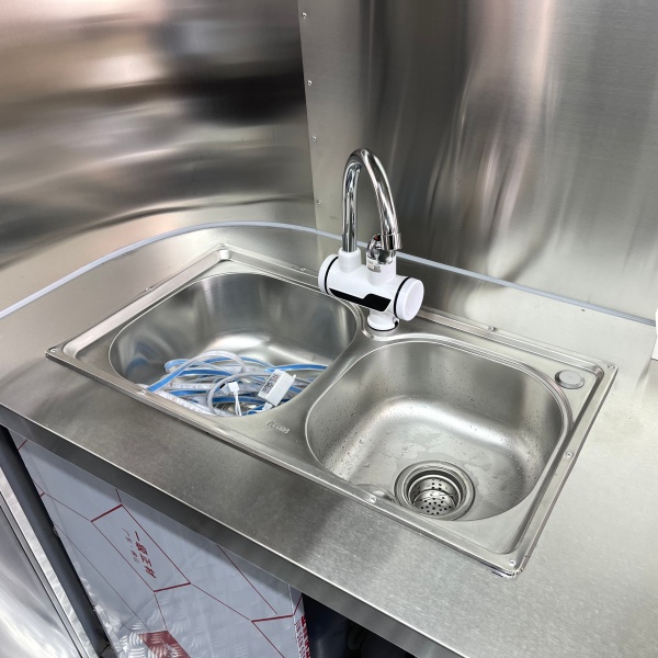 13FT Black Square Food Trailer with LED - Image 9