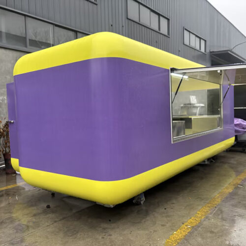 19.7FT Purple and Yellow Cloud Warehouse Food Trailer