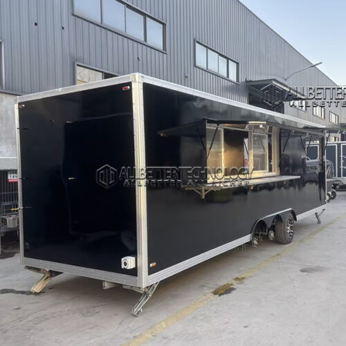 24FT Black Long Square Food Trailer