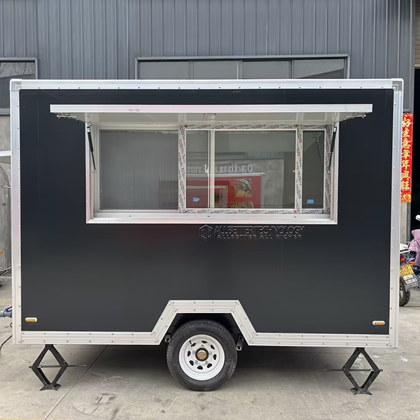 10FT Black Square Food Trailer for Private Events
