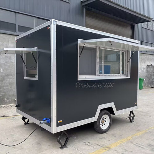10FT Black Square Food Trailer for Private Events