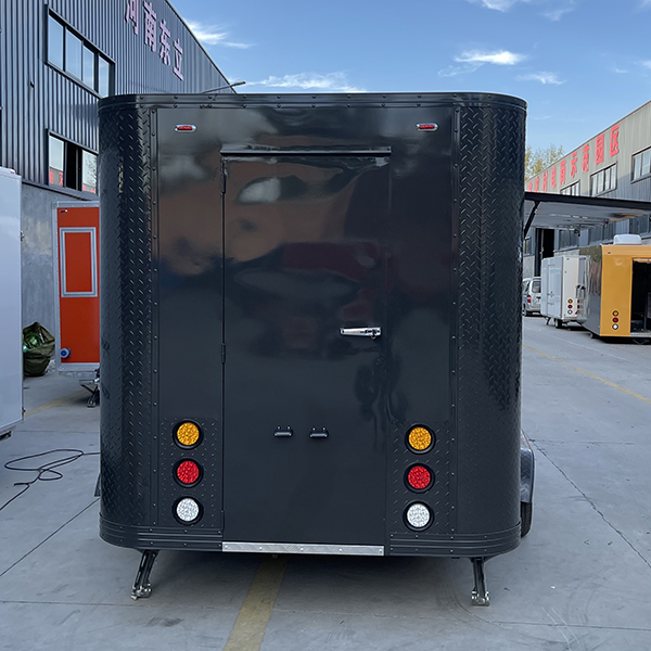 13FT Black Single Window Square Food Trailer