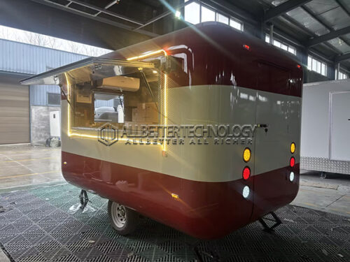 13FT Red and White Cloud Warehouse Food Trailer