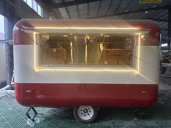 13FT Red and White Cloud Warehouse Food Trailer