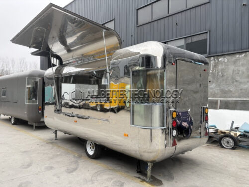 16.5FT Mirror Flying Wing Cloud Warehouse Food Trailer