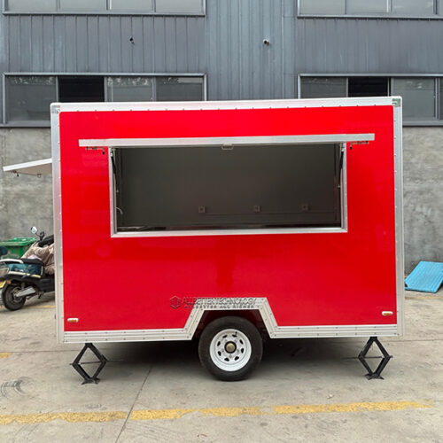 10FT Red Square Food Trailer