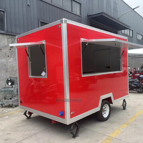 10FT Red Square Food Trailer