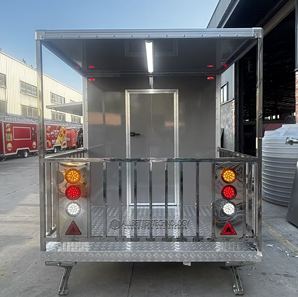 14.8FT Grey Square Food Trailer with Fence