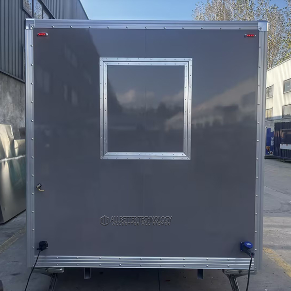 14.8FT Grey Square Food Trailer with Fence
