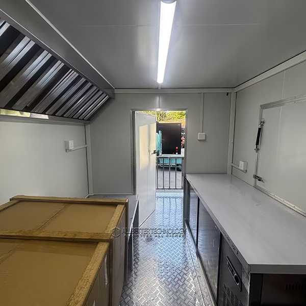 14.8FT Grey Square Food Trailer with Fence
