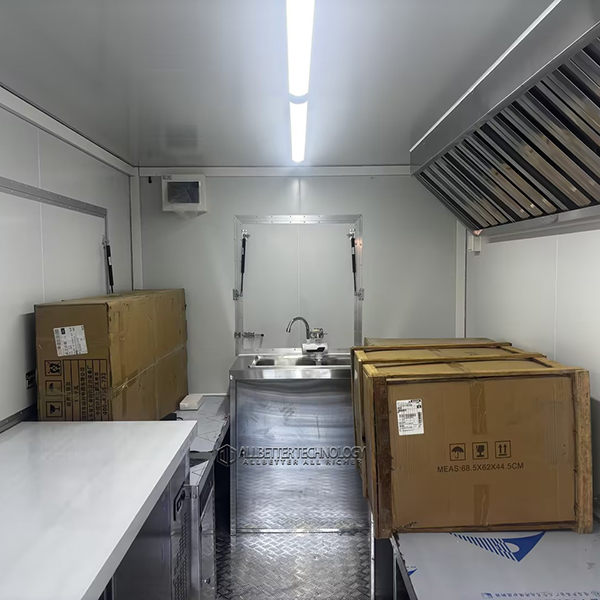 14.8FT Grey Square Food Trailer with Fence