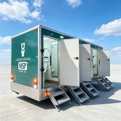 18FT 5 Station Green Restroom Trailer