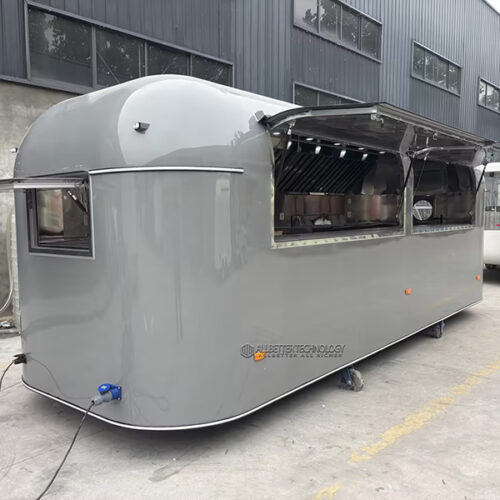 19.7FT Grey Single Window Airstream Food Trailer