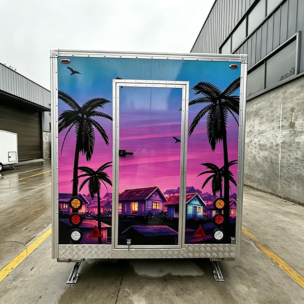 21.3FT Single Window Square Food Trailer Large Commercial Mobile Food Truck